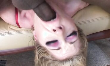 Haley Scott Takes a Group Interracial Blowjob