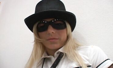 Petite Blonde Nadia Styles & Brunette Angela Stone in Leather