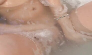 Latina Brunette Solo Masturbation on Bouncy Tub
