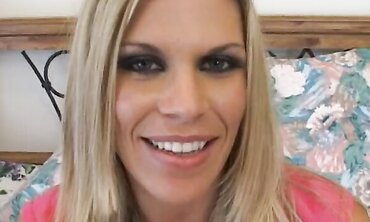 Petite Blonde Mature Takes Deep Throat
