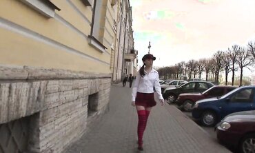 Petite Brunette College Girl Masturbates To Pink Toy