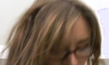 POV Blowjob With Brunette College Girl Wearing Glasses