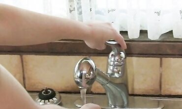 Shela's Solo Kitchen Masturbation Session