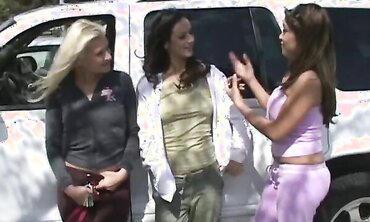 Lesbian Threesome - Two Hot Babes Share Their Sex Toys With A Third