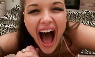 Lucky Guy Gets A Blowjob From Hot Redhead Babe - Point Of View