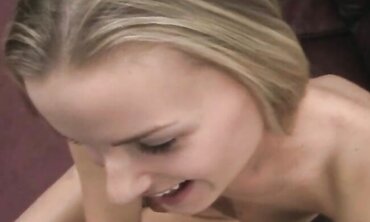 Towhead Teen's Point of View - Close-Up Footjob & Hand Job with Facial