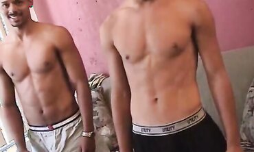 Hot Threesome Action - Three Hunks Fucked Hard By A Sexy Brunette