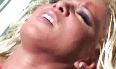 Hot Blonde MILF Gives Sensual Massage to Hunk in Bathroom - Erin Electra
