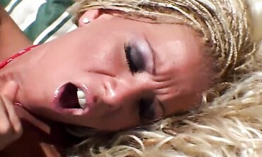 Hot Blonde MILF Gives Sensual Massage to Hunk in Bathroom - Erin Electra