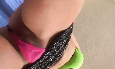 Towhead Blonde Teen's Big Butt Rides A Monster Dick In POV