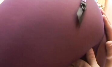Hot Brunette Babe in High Heels Gives an Erotic Footjob with Perfect Toe Sucking