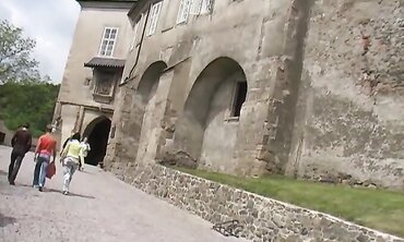 Outdoor Sex Adventures - Big Boobed Brown Haired Babe Fucked Outdoors by Two barely legal Guys