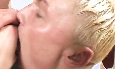 Teenage Blonde Babe Gets Her Pussy Deeply Fucked By Older Man