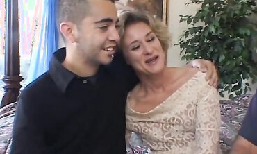 Hot Milf Teaches Her Husband How to Please His New Step-Daughter