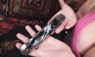 Mature Milf Masturbates with Vibrator in Kitchen