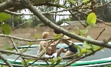 Hot Lesbian Threesome - Sexy Brunette Babes Share Intense Passion