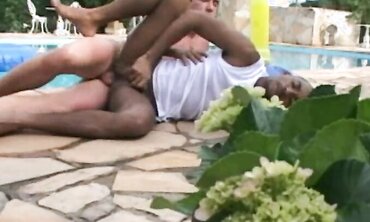 Hot Blonde Babe Gives A Sensual Massage To Her Client In The Outdoors
