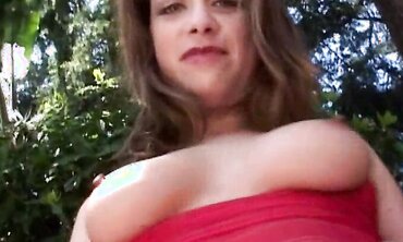 Thick Orb-Sized Breasts with Small Nipple - Sexy Brunette Masturbates