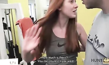 Redhead Couple POV: Hunters Pocket Money Blowjob