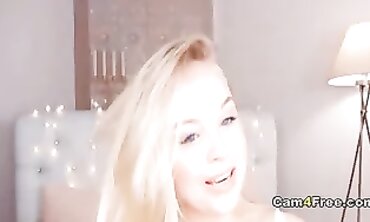 Blonde Goddess Solo Masturbates With Toys On Webcam