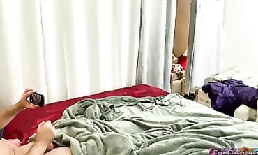 Step-mom Catches Son Masturbating