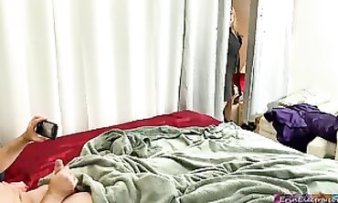 Step-mom Catches Son Masturbating