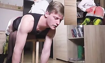 Blonde Mistress Caning and Spanking in Softcore Amateur Scene