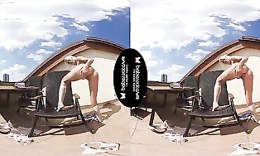 Blonde MILF Lena Love Enjoys Solo Outdoor Masturbation