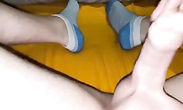 German Boy's Sock Fetish: Sadistic Masturbation & Hard-On