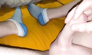 German Boy's Sock Fetish: Sadistic Masturbation & Hard-On