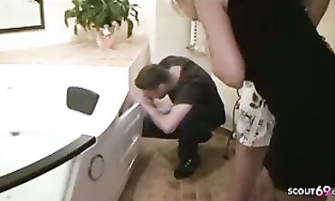 Two German Mums Lure barely legal Neighbor Into a Threesome