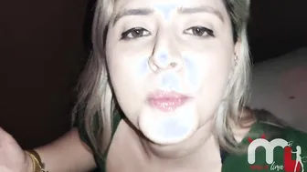 Monica Lima Swallows Cum From Multiple Strangers