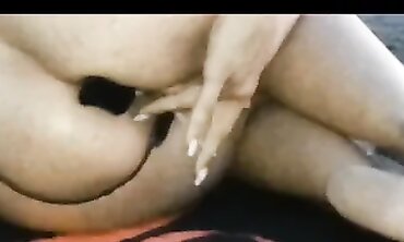Inexperienced MILF Wife Enjoys Outdoor Anal Play With Plug