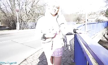 Gina Varney Gets a Czech Blowjob in the Open Air