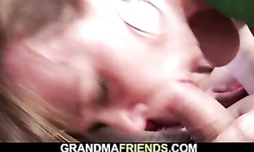 Mature Lady Gets Lucky With Two Dudes In A Wild Threesome