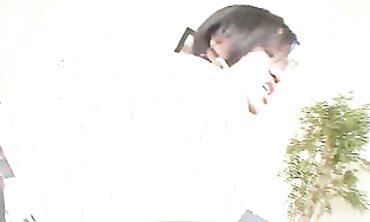 POV Brunette in Tight Tights Shows Off Her Fit Booty