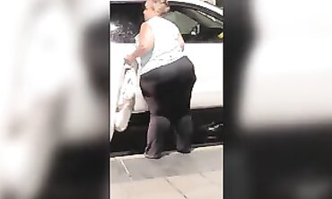 Candid SSBBW With Massive White Ass