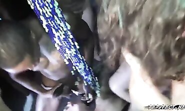 MILF Gangbang: Amateur Group Sex with Creampie