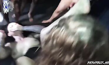 MILF Gangbang: Amateur Group Sex with Creampie