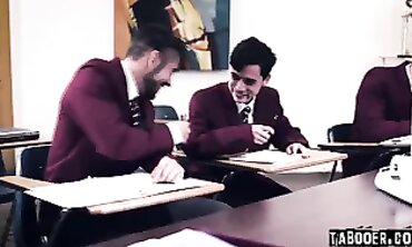 MILF Teacher Dee William Gangbanged By Four Students