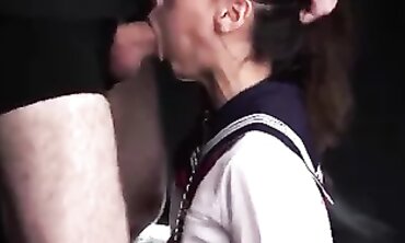 Asian Beauty Takes a Deep Throat Blowjob