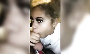 Black Thot Gives King.Raima A Deep Throat Blowjob