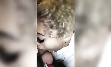 Black Thot Gives King.Raima A Deep Throat Blowjob