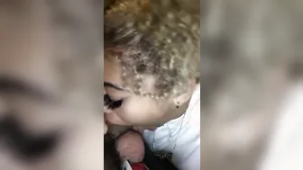 Black Thot Gives King.Raima A Deep Throat Blowjob
