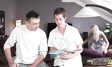 Daddy4K: Chick Catches Unfaithful Spouse with Slutty Daughters-in-Law