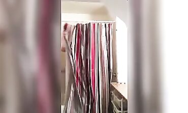 Cute Glasses Girl Caught Showering