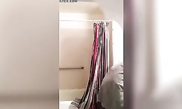 Cute Glasses Girl Caught Showering