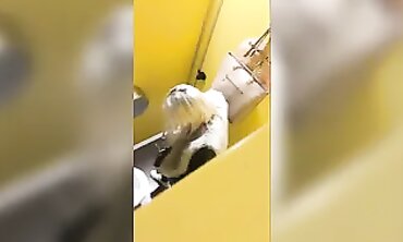 Teens piss at the douche hidden cam spy cam