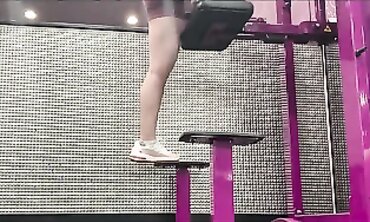 Latina Gym Workout POV with Cute Big Ass