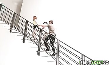 Alexa Nova Deep Throats in a college girl Threesome Investigation